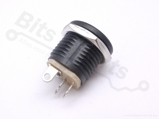 Chassisdeel 2,1x5,5mm voedings-stekker jack plug zwart